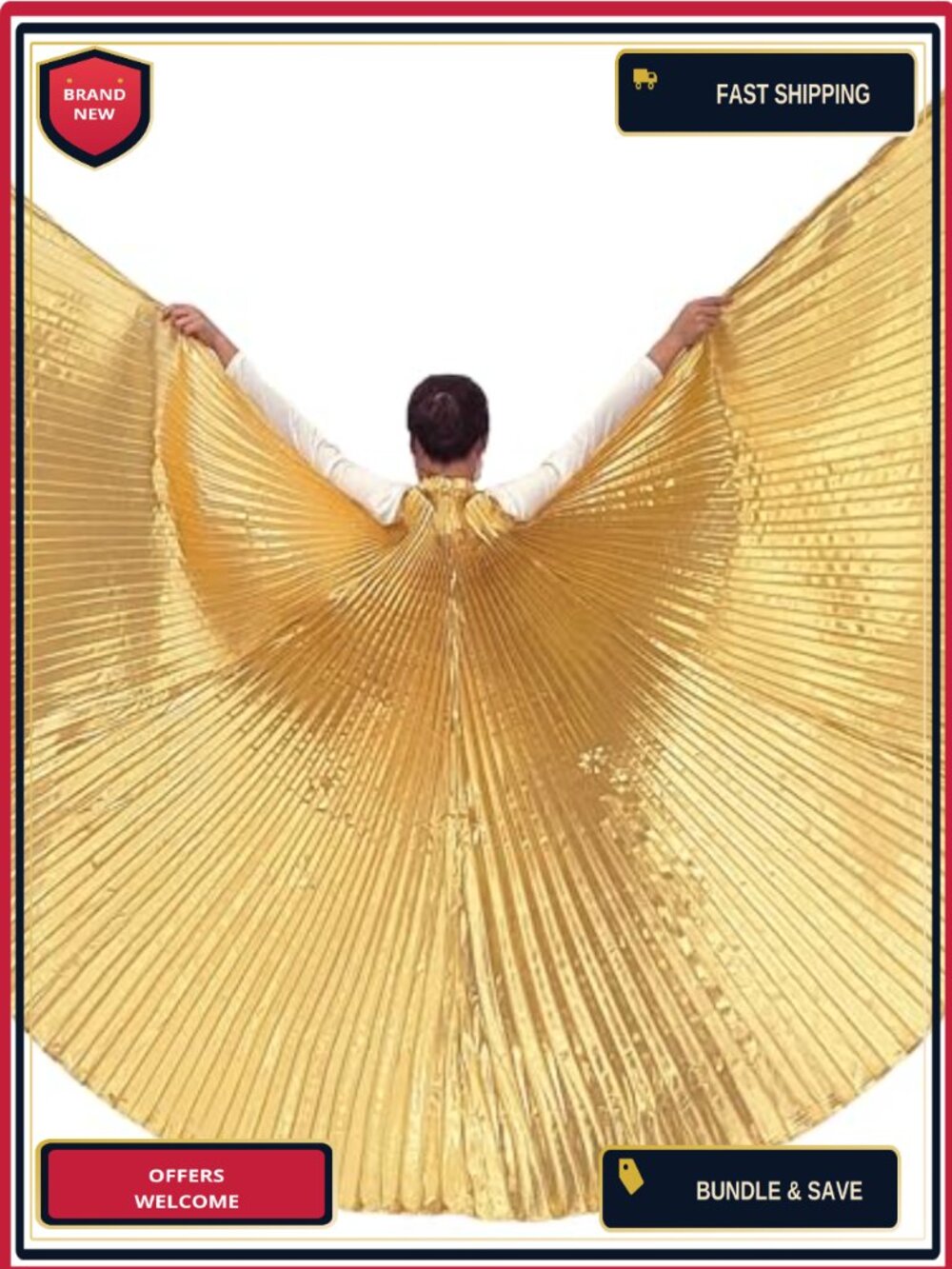Women's Isis Wings Belly Dance Costume Worship Angel Wings 360 Degree